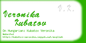 veronika kubatov business card